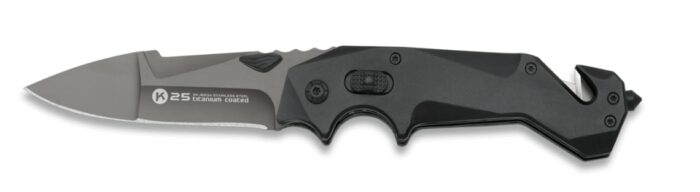 Soygias K25 Titanium Coated Black Pocket Knife. Blade 8.5 18534